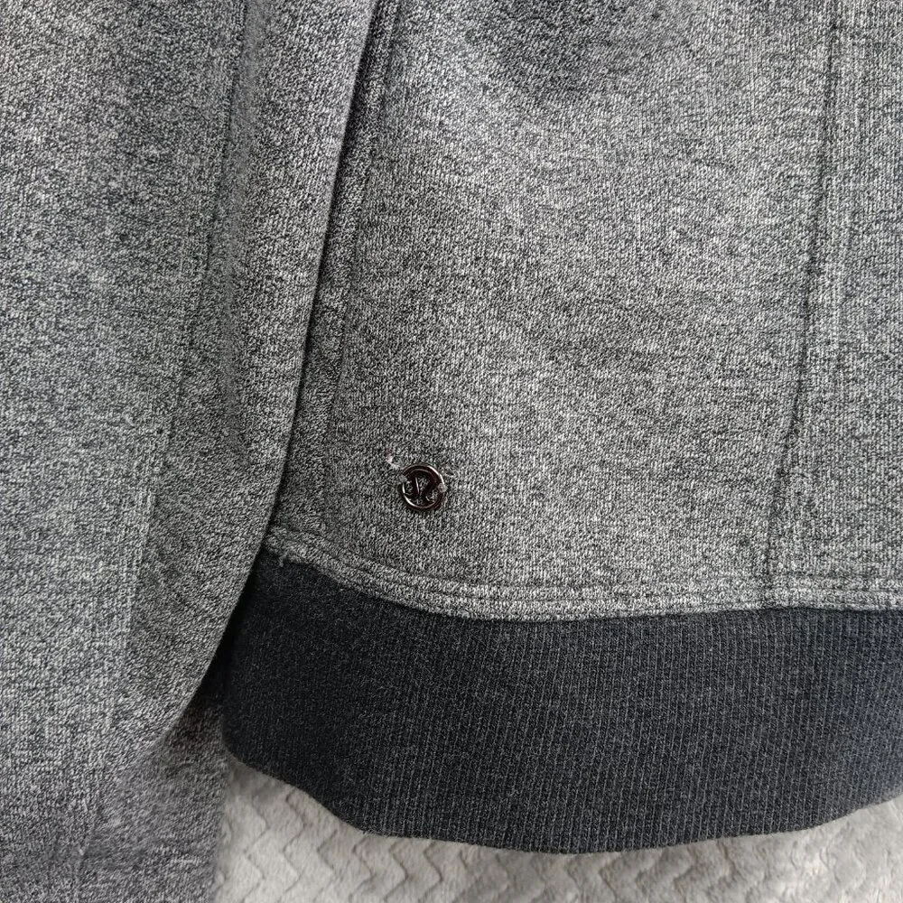 LULULEMON Karmacollected Jacket Heathered Speckled Black Women's 8 Zip Collared